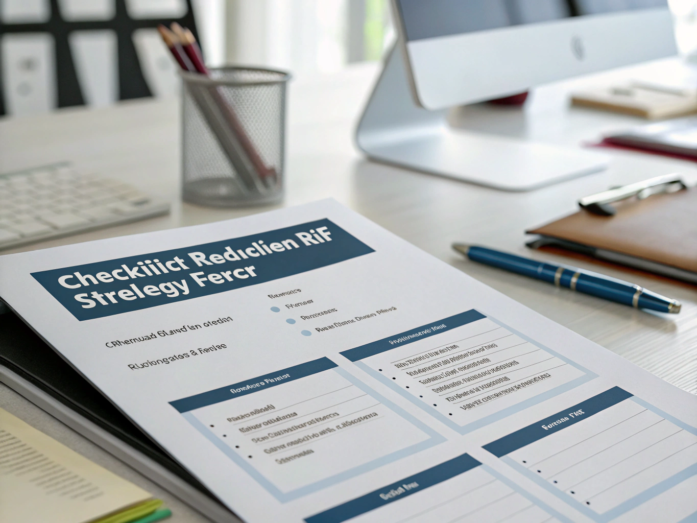 Checklist Reduction Force Rif Strategy Selection