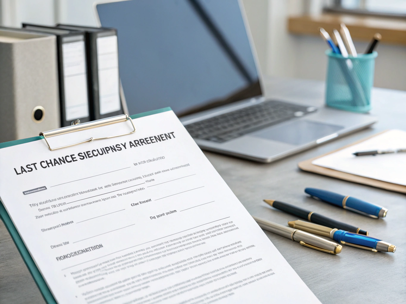 Last Chance Disciplinary Agreement