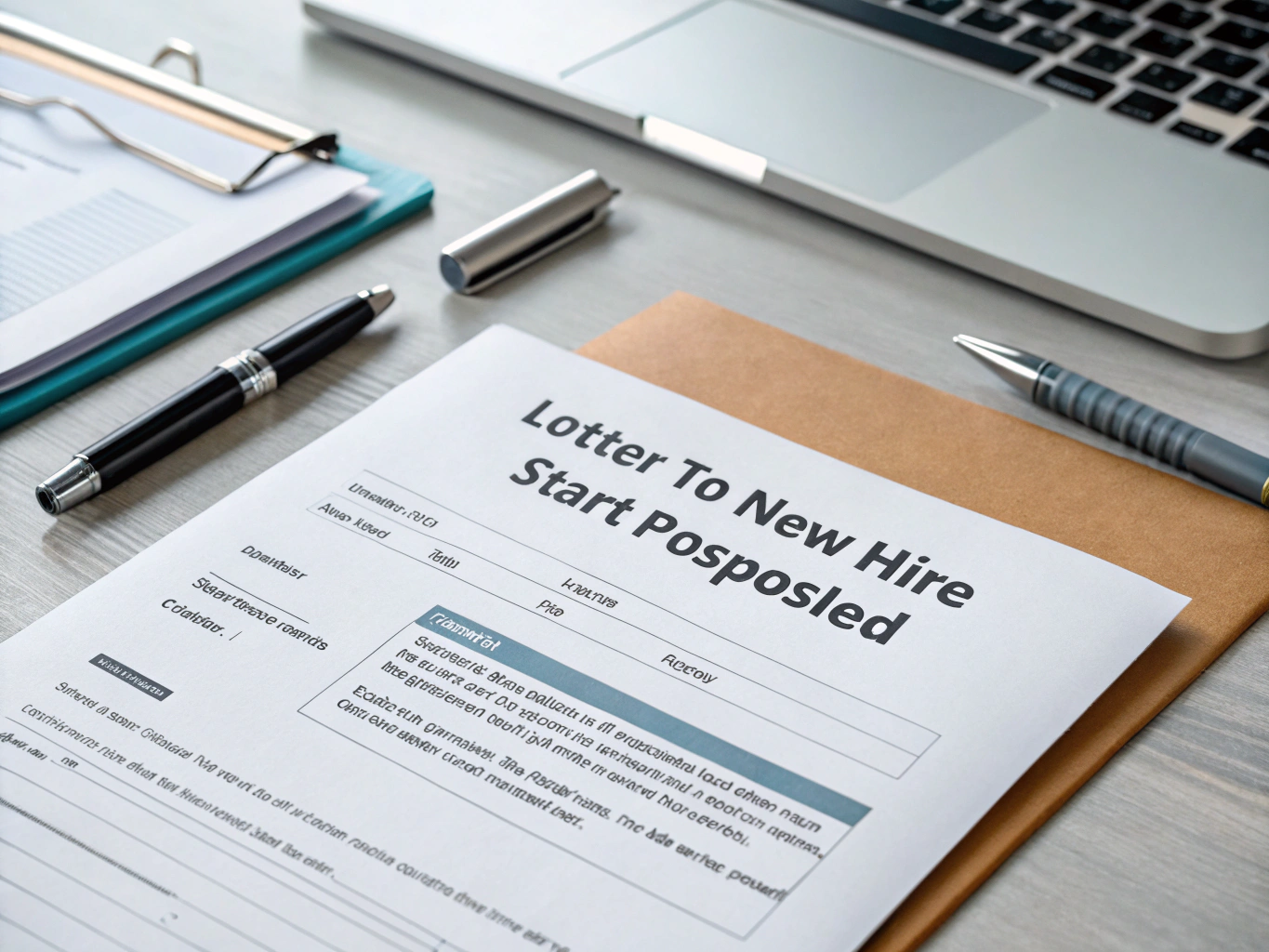 Letter To New Hire Start Date Postponed