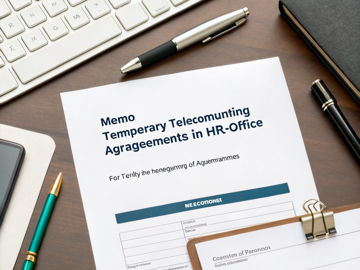 Memo Temporary Telecommuting Arrangements