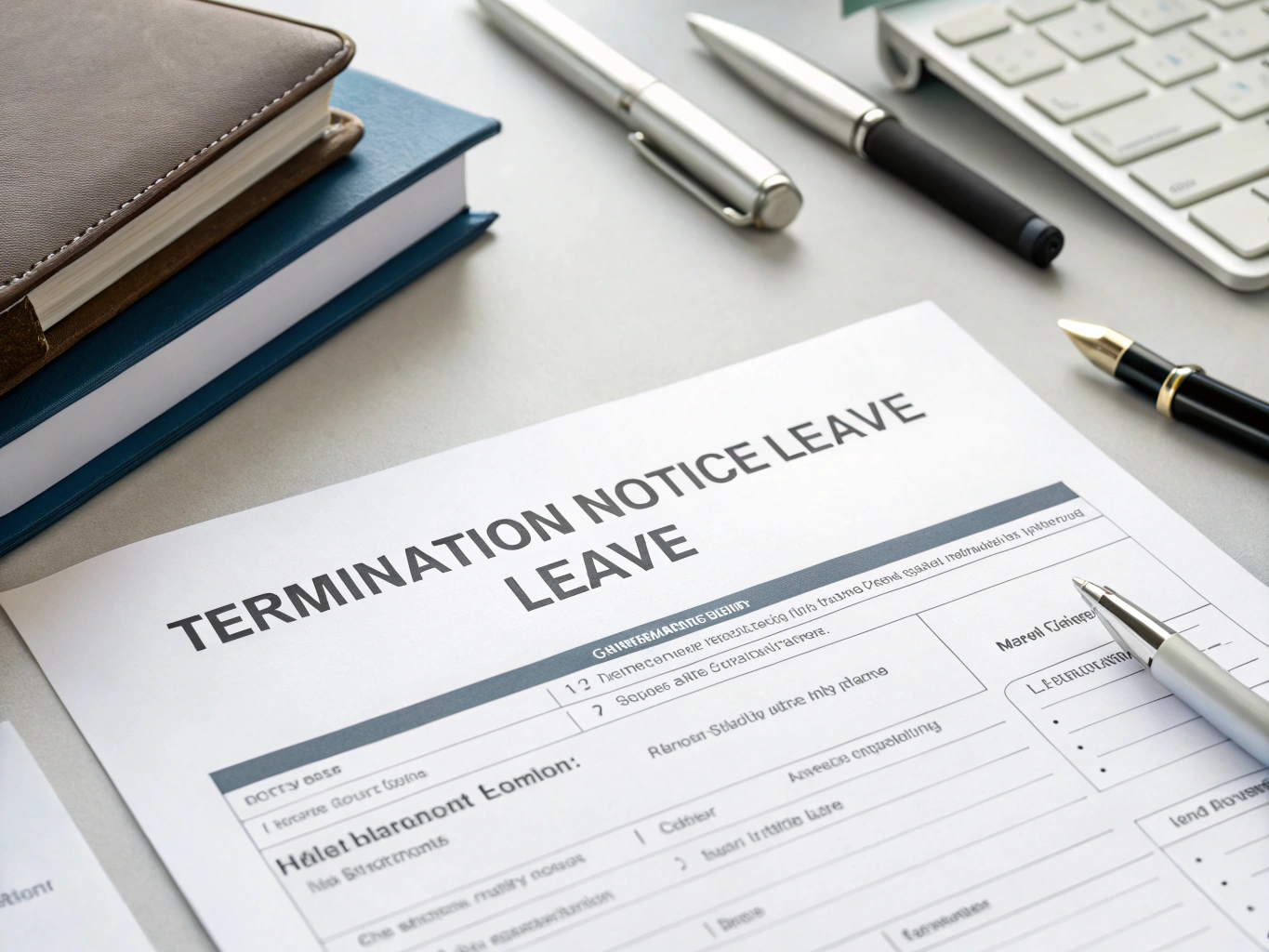 Termination Notice Leave Exhausted