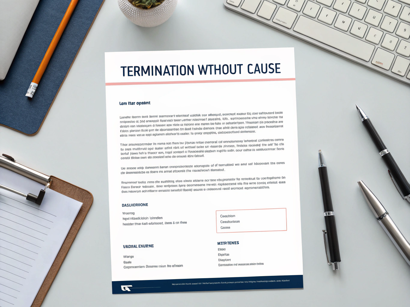 Termination Without Cause Example Letter