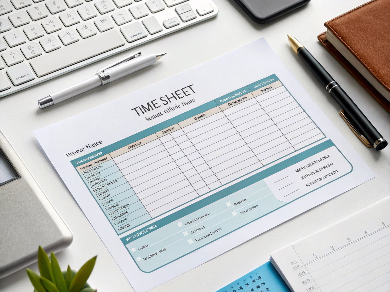 Time Sheet Billable Hours Paid Time Tracking